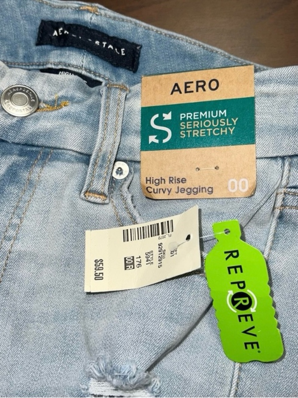 Aeropostale Light Blue High Rise Curvy Jegging Jeans